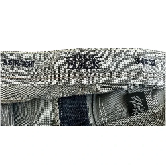 Buckle Black Jeans Mens 34x32 Blue Fit No 9 Straight Leg - Picture 9 of 9